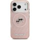 Чехол Karl Lagerfeld для iPhone 17 Pro MagSafe IML Glitter Karl and Choupette, розовый