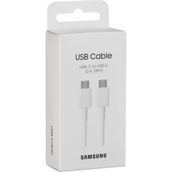 Samsung USB-C uz USB-C kabelis 3A 480Mbps 1.8m (EP-DX310JWEGEU), balts