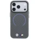 Чехол BMW M Carbon Printed Ring MagSafe для iPhone 18 Pro / 17 Pro, серый