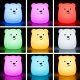 LED Silicone Bear Night Light for Kids Nursery, White