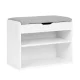ModernHome CHXG01 Shoe Cabinet with Seat 2 Shelves White/Grey