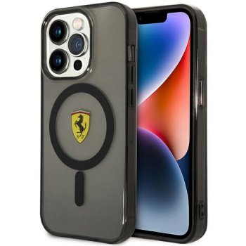 Ferrari iPhone 14 Pro vāciņš Translucent MagSafe, melns