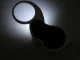 Складная карманная лупа с LED подсветкой 4x, белая