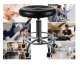 Regulējams Friziera Kosmetologa Skaistumkopšanas Meistara Krēsls Taburete, Melns | Hairdresser Chair Beauty Salon...