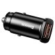 Baseus Square viedais auto lādētājs 2x USB QC3.0 Quick Charge 3.0 SCP AFC 30W melns (CCALL-DS01) | Phone Car Charger