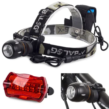 Bailong B06B velosipēda un galvas lukturis CREE XML-T6 Zoom