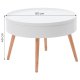 Modernhome apaļš kafijas galdiņš ar nodalījumu 60 cm