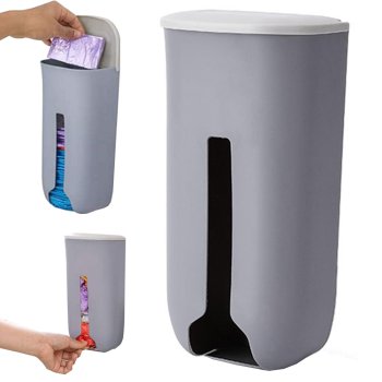 Wall-Mounted Plastic Bag Holder, Kitchen Storage Organizer