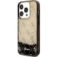 Apple iPhone 14 Pro 6.1\" Guess Liquid Glitter 4G Transculent Case Cover (GUHCP14LLC4PSGK), Black