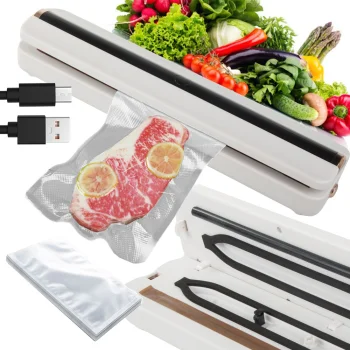 Беспроводной вакуумный упаковщик для продуктов + 10 пакетов, 10W,...