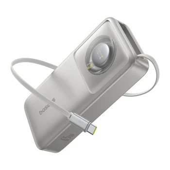 Baseus Free2Pull 20000мАч 65Вт внешний аккумулятор с втягивающимся USB-C...