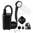 Pārnēsājama tūrisma duša Carruzzo ar sūkni un uzlādējamu akumulatoru kempingam