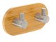 Pašlīmējošs koka pakaramais ar diviem āķiem | Self-adhesive Wooden Hanger with Two Hooks