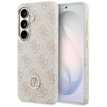 Guess 4G Rhinestone Round Logo MagSafe ümbris Samsung Galaxy S26 jaoks, roosa