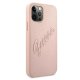 Guess iPhone 12 Pro Max Case Saffiano Vintage Script, Pink