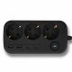 Power Strip with Phone Holder Huslog HUS1056 Mountable Extension Cord