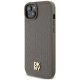 DKNY iPhone 15 vāciņš Leather Monogram MagSafe, brūns