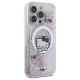 Чехол Hello Kitty для iPhone 16 Pro Max Liquid Glitter Sweet Kitty Bows MagSafe, белый