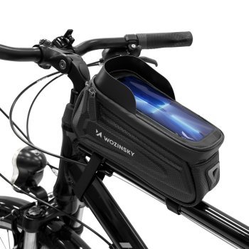 Wozinsky WBB28BK velosipēda rāmja soma ar tālruņa nodalījumu 1.7L, melna