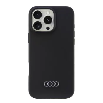 Audi iPhone 16 Pro Max чехол Silicone Case, черный
