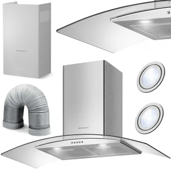 Tvaika nosūcējs Berdsen BT-223 90 cm Inox