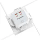 Wozinsky WKZ-4B kontaktligzdu sadalītājs 4x AC 2x USB-A 2x USB-C PD 20W, balts
