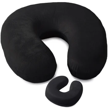 Ceļojumu kakla spilvens Memory Foam, melns