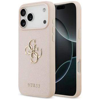 Guess Grained Big 4G & Classic Logo Phone Case Cover iPhone 17 Pro Max - Pink