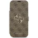 Guess Book 4G Metal Logo atverams vāciņš Apple iPhone 17 Pro Max - Brūns