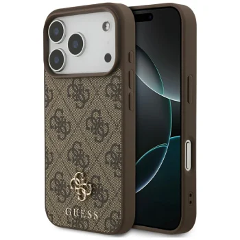 Чехол Guess 4G Small Classic Logo MagSafe для iPhone 17 Pro / 18 Pro, коричневый