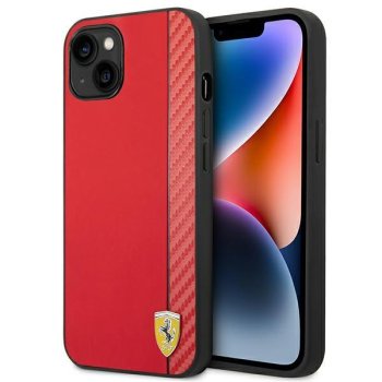 iPhone 14+ Plus Ferrari Carbon Hard Case Cover, Red (Fehcp14maxre)