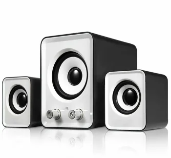 Компьютерные колонки 2.1 с сабвуфером и питанием от USB, 11Вт, белые