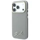 Karl Lagerfeld Saffiano Script Metal Logo MagSafe vāciņš iPhone 17/18 Pro Max, bēšs
