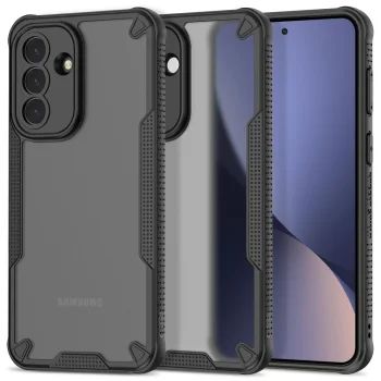 Tech-Protect Rugged Shield vāciņš Samsung Galaxy A37 5G, caurspīdīgi melns
