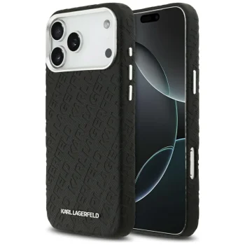 Karl Lagerfeld FW Stamped Karl MagSafe vāciņš iPhone 17 Pro Max – melns | Phone Case Cover
