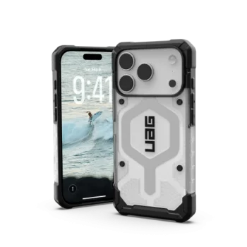 Чехол UAG Pathfinder Clear MagSafe для iPhone 17 Pro – белый и серый