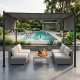 MultiGarden Garden Pergola 3x4 m, Steel Frame, Grey