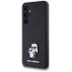 Karl Lagerfeld Samsung Galaxy A35 vāciņš Saffiano Karl&Choupette Pin, melns