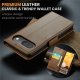 Google Pixel 9 / 9 Pro CASEME Wallet Magnetic Leather Case Cover, Brown