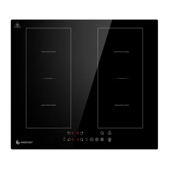 Iebūvējamā indukcijas plīts virsma AMZCHEF CE-FS-I72S-FFDD06, 7200 W, 4 zonas, melna