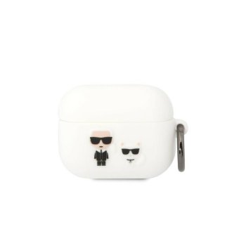 Karl Lagerfeld KLACAPSILKCW AirPods Pro cover white/white Silicone Karl & Choupette