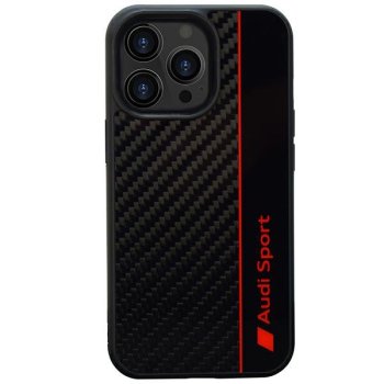 Audi Carbon Fiber Stripe vāciņš Apple iPhone 13 / 13 Pro melns