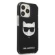 Karl Lagerfeld iPhone 13 vāciņš Choupette Head Melns