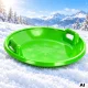 Round plastic snow saucer with handles, 62 cm, green
