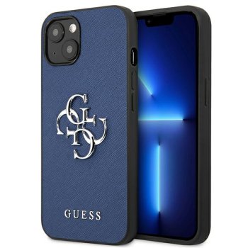 Guess iPhone 13 mini Case Saffiano Blue
