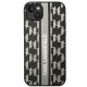 Karl Lagerfeld Monogram Stripe futrālis iPhone 14 Plus - Pelēks