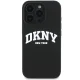 DKNY iPhone 16 Pro Max Case Silicone White Printed Logo MagSafe, Black