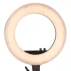 Activeshop 18\" 48W LED gredzenveida lampa ar statīvu, melna