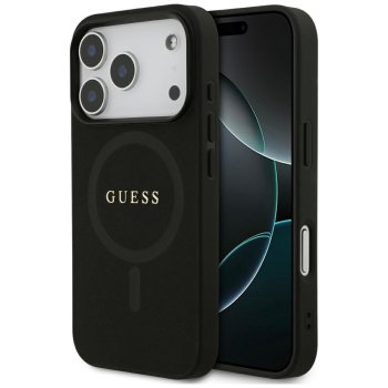 Guess Saffiano Classic Logo MagSafe vāciņš iPhone 17 Pro — melns | Phone Case Cover
