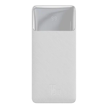 Внешний аккумулятор Baseus Bipow с дисплеем 10000mAh 15W белый (Overseas Edition) +...